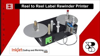 Reel to Reel Label Rewinder  Barcode Printer for Labeling [upl. by Merla]