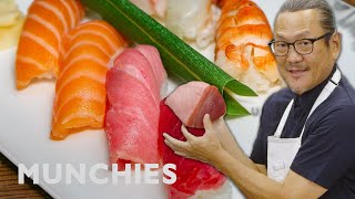 Iron Chef Morimoto on How To Prepare Fish for Sushi [upl. by Cirilla]