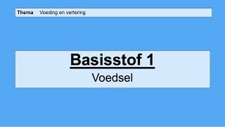 VMBO 4  Voeding en vertering  Basisstof 1 Voedsel [upl. by Bergeron]