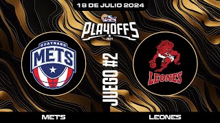 Mets de Guaynabo vs Leones de Ponce  Juego 2  BSN2024 [upl. by Airdnat324]