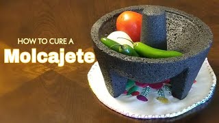 HOW TO CURE A MOLCAJETE  Step By Step ❤ [upl. by Acinaj]