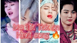 BTS Hindi song mix TikTok 🔥💯insta reels video 🔥💯bts subscribe viral [upl. by Oicnevuj]