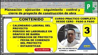 PLANEACION Y CONTROL DE OBRA  PROJECT [upl. by Robertson]