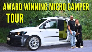 THE BEST DIY MICRO CAMPER  FULL VAN TOUR [upl. by Verlie396]