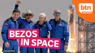 Jeff Bezos Blasts Into Space Alongside Oldest and Youngest Astronauts Ever [upl. by Ansela]