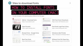 How to install fonts on your computer mac [upl. by Ecnaralc]