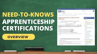 NeedtoKnows Apprenticeship Certification [upl. by Aiekram]