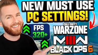 HUGE UPDATES New Best PC Settings For Warzone MW3 amp BO6 Graphics Windows NVIDIA [upl. by Sang]