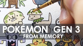 POKEMON GEN 3 FROM MEMORY  Forcing Yourself To Draw Can Be No Good [upl. by Ayardna]