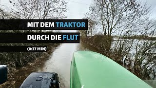 Hochwasser in Verden Hof bei Langwedel nur mit Traktor zu erreichen  Kurzer Eindruck aus Hagen [upl. by Rednasxela929]