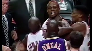 Shaquille ONeal vs Dennis Rodman Heated Moments Comp [upl. by Saxe]