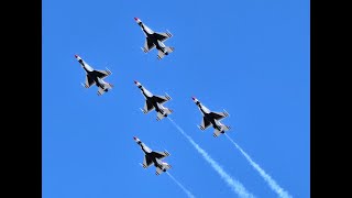 110224 USAF Thunderbirds Perform in Pensacola Florida [upl. by Cordier]