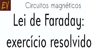 Circuitos magnéticos A09  Lei de Faraday  exercício resolvido [upl. by Atinek]