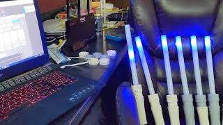 LED Glowsticks using FastLED Painlessmesh ESP01s [upl. by Ynned]