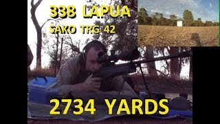 Extreme Long Range Shooting 338 Lapua at 2734 yards [upl. by Anilat]