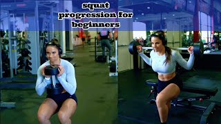 Squat Progression For Beginners ✅  Full Body Workout [upl. by Ayatahs]