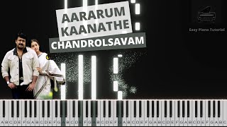 Aararum Kaanathe  Chandrolsavam  Piano Tutorial [upl. by Cote]