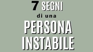 5 segni di una persona instabile [upl. by Riada]