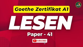 Goethe A1 Level Exam 2024  Paper  41  Lesen mit Lösungen  GermanAdda [upl. by Beshore]