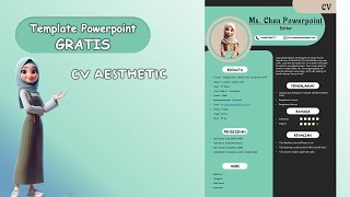 PPT CV Aesthetic Gratis Download💥GRATIS PPT💥 [upl. by Yeliah]