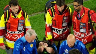 Kieran Tierney injured vs Switzerland euro2024 football [upl. by Napas]