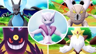 Pokémon Lets Go Pikachu amp Eevee  All Mega Evolutions  Moves [upl. by Swayne]