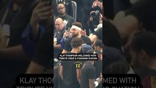 Klay Thompson’s welcome back to the Chase Center included a tribute video amp standing ovation [upl. by Nnylrebma]