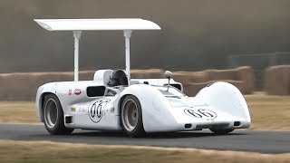 Chaparral 2E Continuation Series in action w Great Chevy V8 Sound [upl. by Devan]