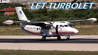 LET L410 TURBOLET CLOSEUP LANDING  Split Airport SPULDSP [upl. by Brieta]