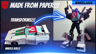 How I Made The Transformer Wheeljack From Paper papercraft transformers stopmotion origami [upl. by Lutim388]