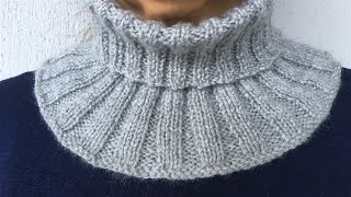 EN KOLAY BOYUNLUK ÖRGÜ EASY NECK KNIT [upl. by Alberic566]