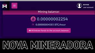 MINERADORA NOVA DE BITCOIN  1000 GHS FREE [upl. by Salvadore]