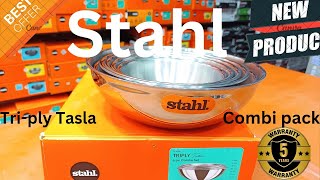 Stahl Triply Tasla without lid kitchen stainlesssteel Triply cooking products [upl. by Reggis44]