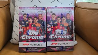 2023 Topps Chrome F1 Hobby Box First Look Hits No talking just opening packs [upl. by Randall]