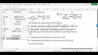 Calcular y graficar Temperatura de Ebullición a diferentes altitudes [upl. by Adnovad958]