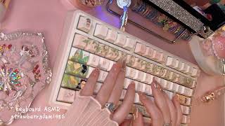 1H Relax With Me Keyboard Typing ASMR （no speaking）Pink Varmilo Mechanical Thock Keyboard [upl. by Yroggerg]