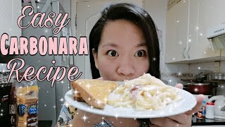 EASY CARBONARA RECIPE  COOK WITH ME  Shanika Nhel [upl. by Galvin]