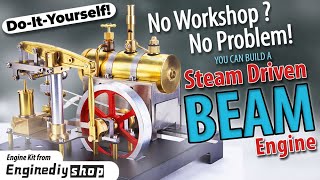 Make a Steam Driven Beam Engine  No Workshop or Tools Required steamengines enginediyshop [upl. by Adey296]