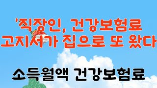 직장인 건강보험료 고지서가 집으로 또 나왔다 소득월액 건강보험료 [upl. by Narf429]