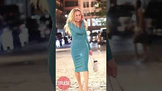 Sarah Jessica Parker Looks Stunning In A Blue Dress At The quotAnd Just Like Thatquot Set In New York City [upl. by Delastre]