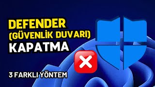 Windows 11 Defender Güvenlik Duvarı Kapatma  Windows 11 Defender Kapatma [upl. by Paik204]