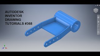 Autodesk Inventor 3d drawing tutorial 368  Inventor drawing tutorials  cad practice  3d draw [upl. by Bertle716]