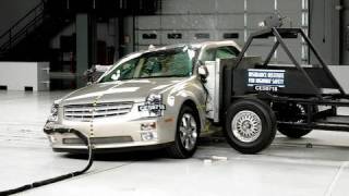 2007 Cadillac STS side IIHS crash test [upl. by Derman]