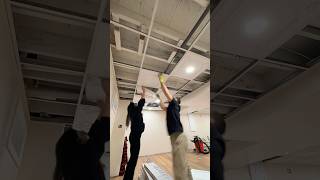 Installing decorative ceiling panels [upl. by Ninon]