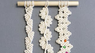 3 FLORAL MACRAME LEAF PATTERNS FOR MICRO amp MACRO MACRAMÉ [upl. by Iznekcam]