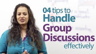 04 tips to handle Group Discussions effectively  Free English lessons [upl. by Remlap]