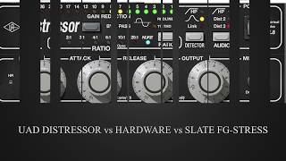 UAD Distressor vs Hardware vs Slate FG Stress Comparison [upl. by Aivatnuahs]