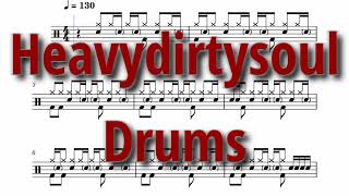 Heavydirtysoul  Twenty One Pilots  Drums Sheet Music [upl. by Gregg327]