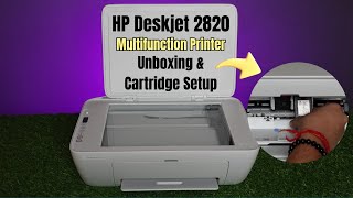 HP Deskjet 2820 Printer Unboxing amp Cartridge Setup in Hindi techshek [upl. by Ivens]