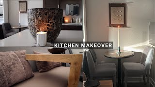 EXTREME KITCHEN  DINING AREA MAKEOVER  COFFEETEA BAR  DIYS  MORE  SIGNED ANDREA [upl. by Vida]